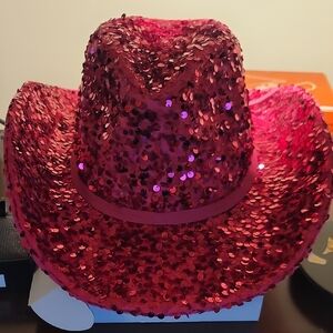 Sequin Cowboy Hat - Pink